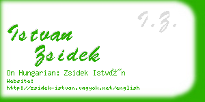 istvan zsidek business card